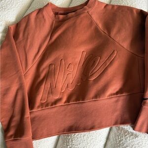 Nike Women’s Rust Orange Cropped Sweatshirt